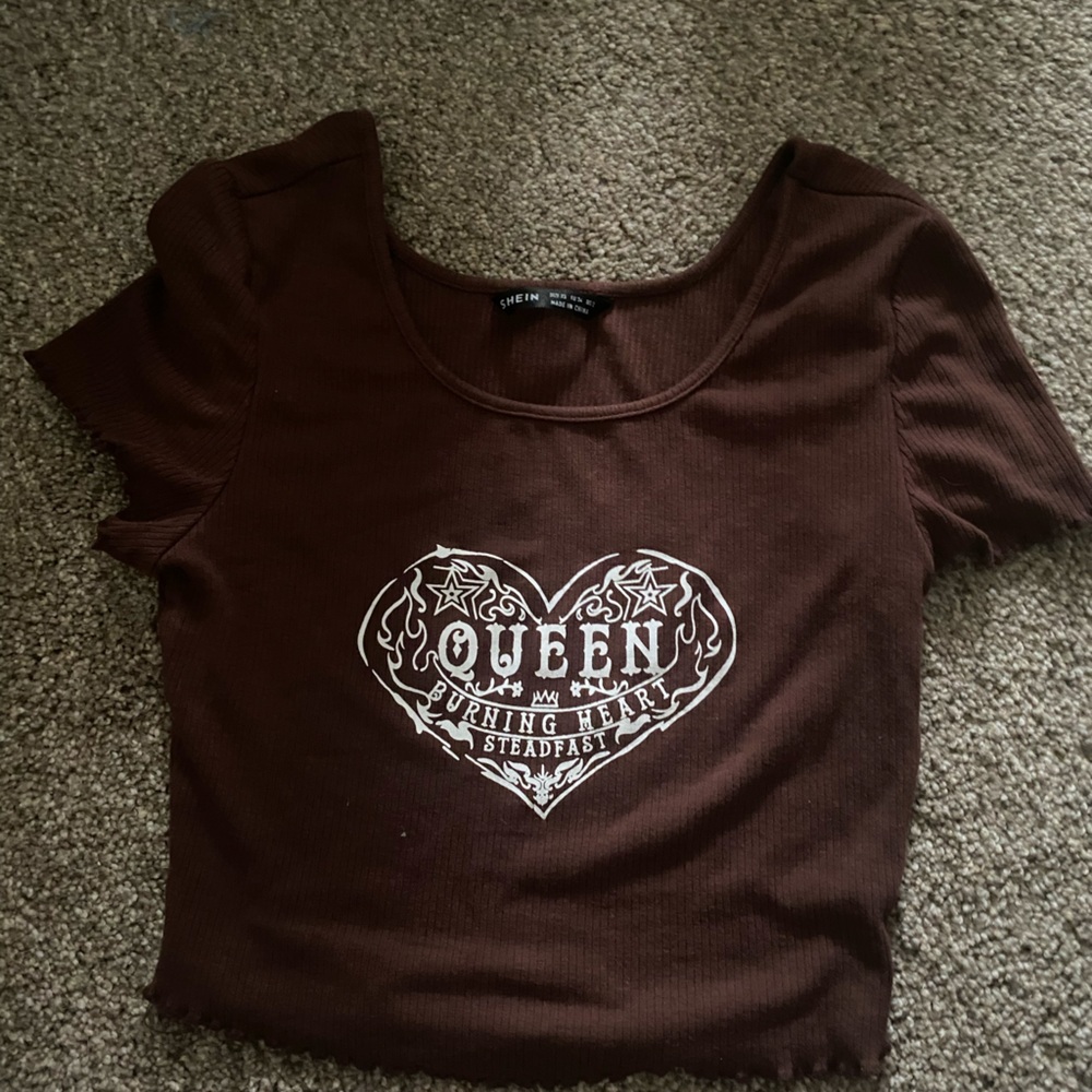 brown crop top
